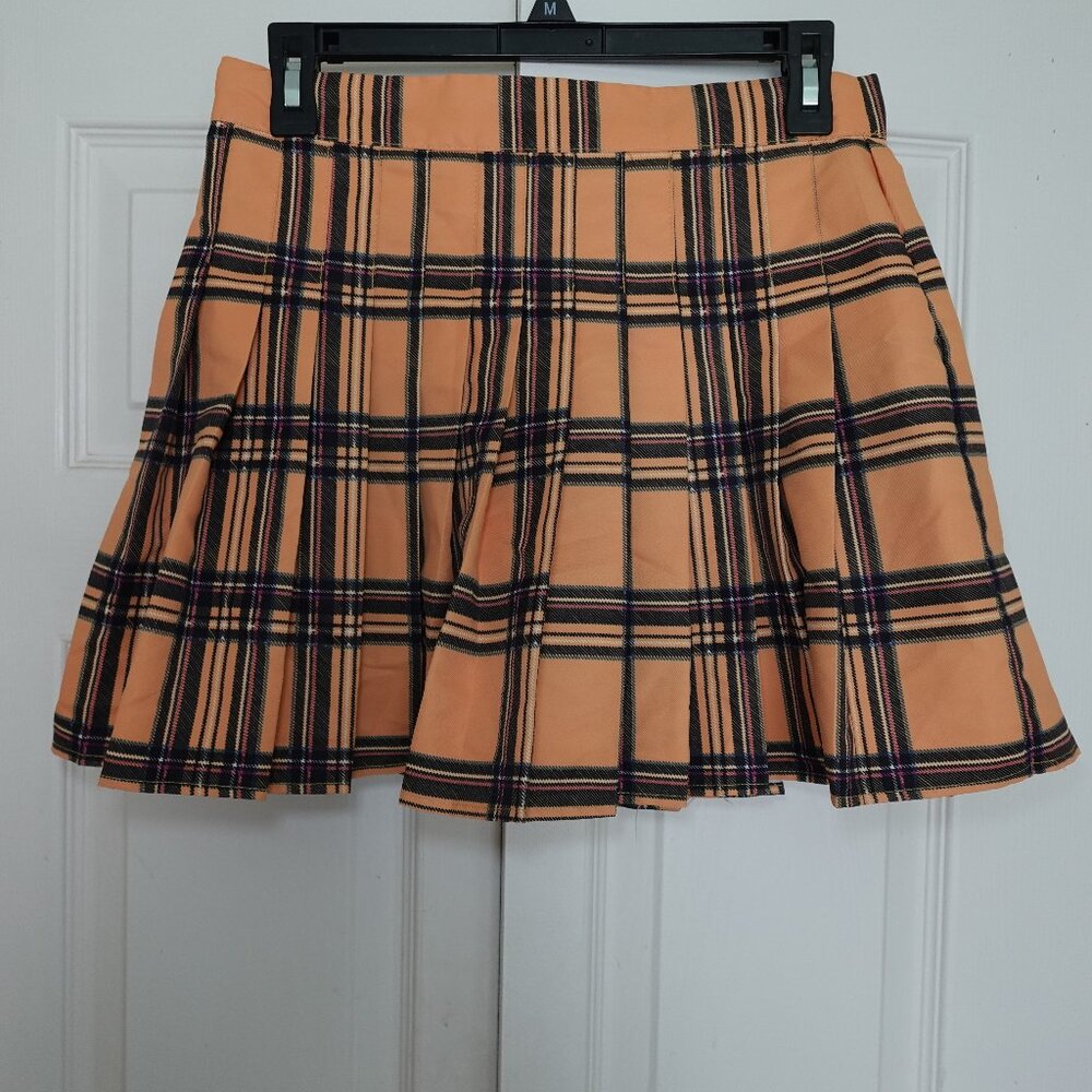 Clueless style yellow plaid mini skirt